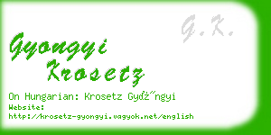 gyongyi krosetz business card